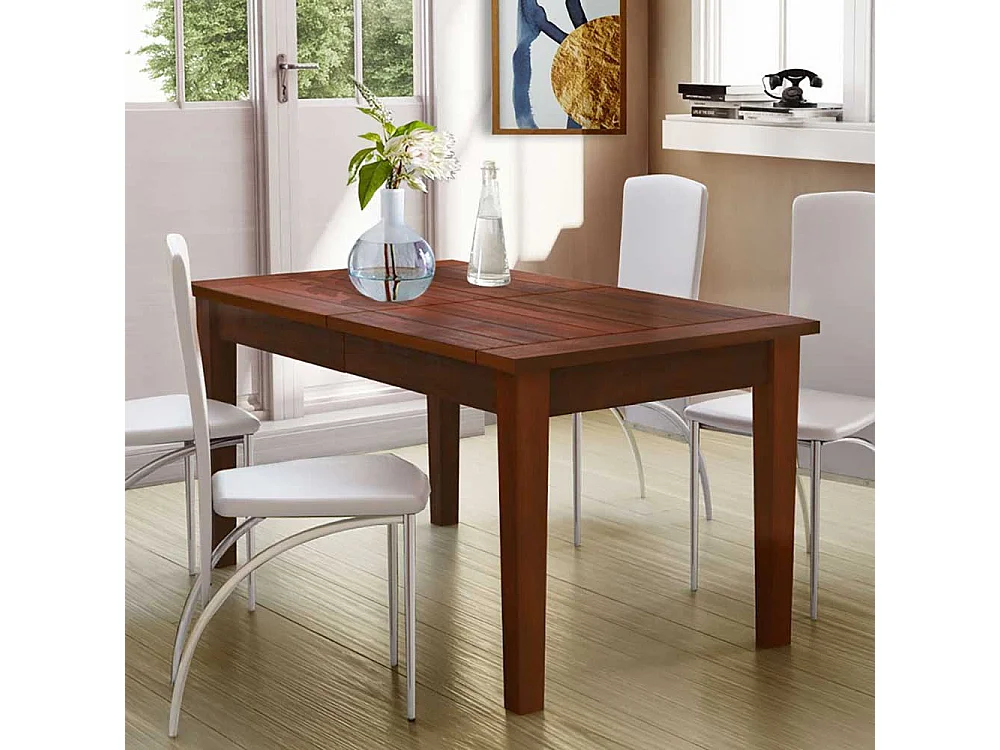 Tisch Esszimmer Esstisch in Holz Braun lackiert