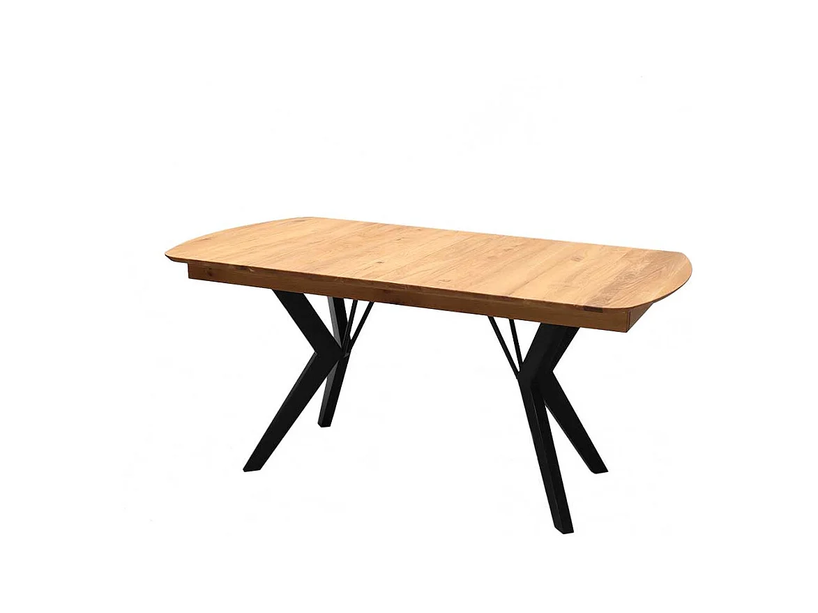 Mittelauszug Tisch in Eichefarben Schwarz