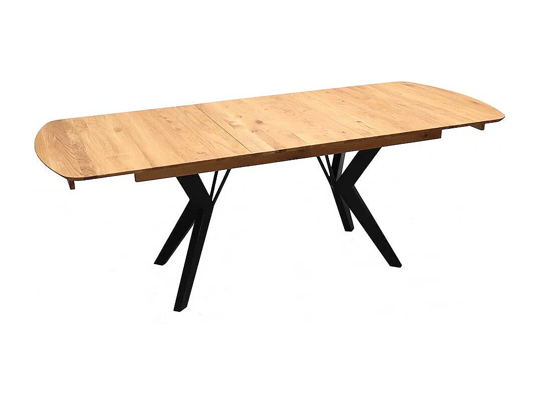 Mittelauszug Tisch in Eichefarben Schwarz