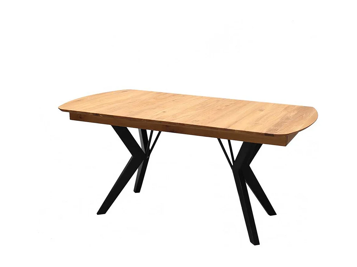 Mittelauszug Tisch in Eichefarben Schwarz