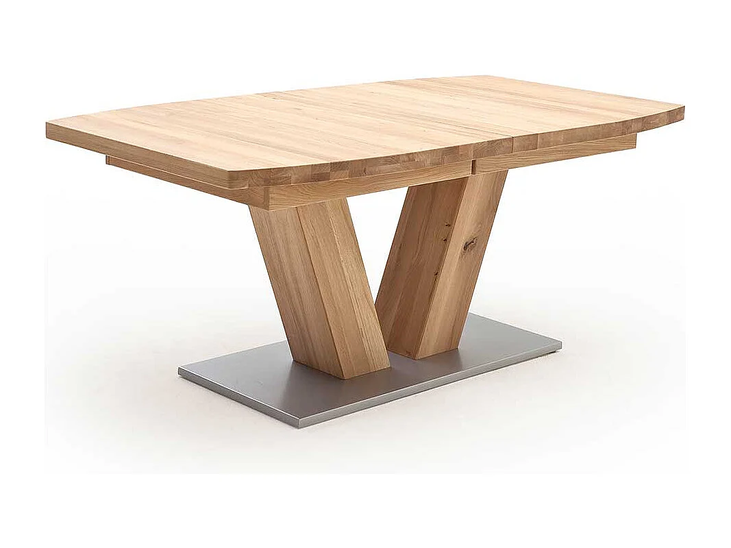 Ausziehtisch aus Eiche Massivholz Metall