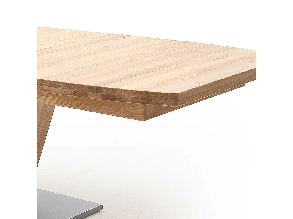 Ausziehtisch aus Eiche Massivholz Metall