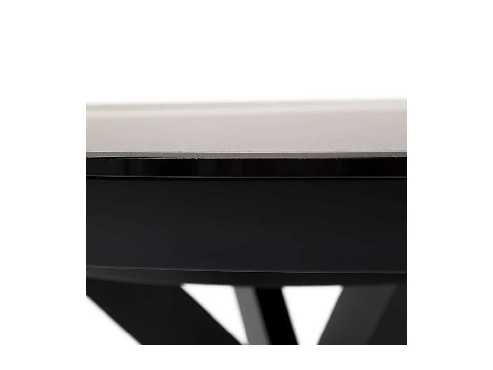 Esstisch in Schwarz und Anthrazit einer Einlegeplatte