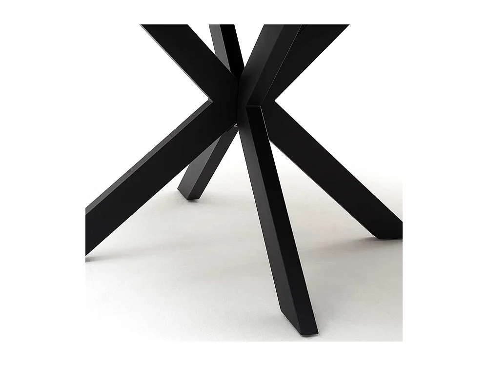 Esstisch in Schwarz und Anthrazit einer Einlegeplatte