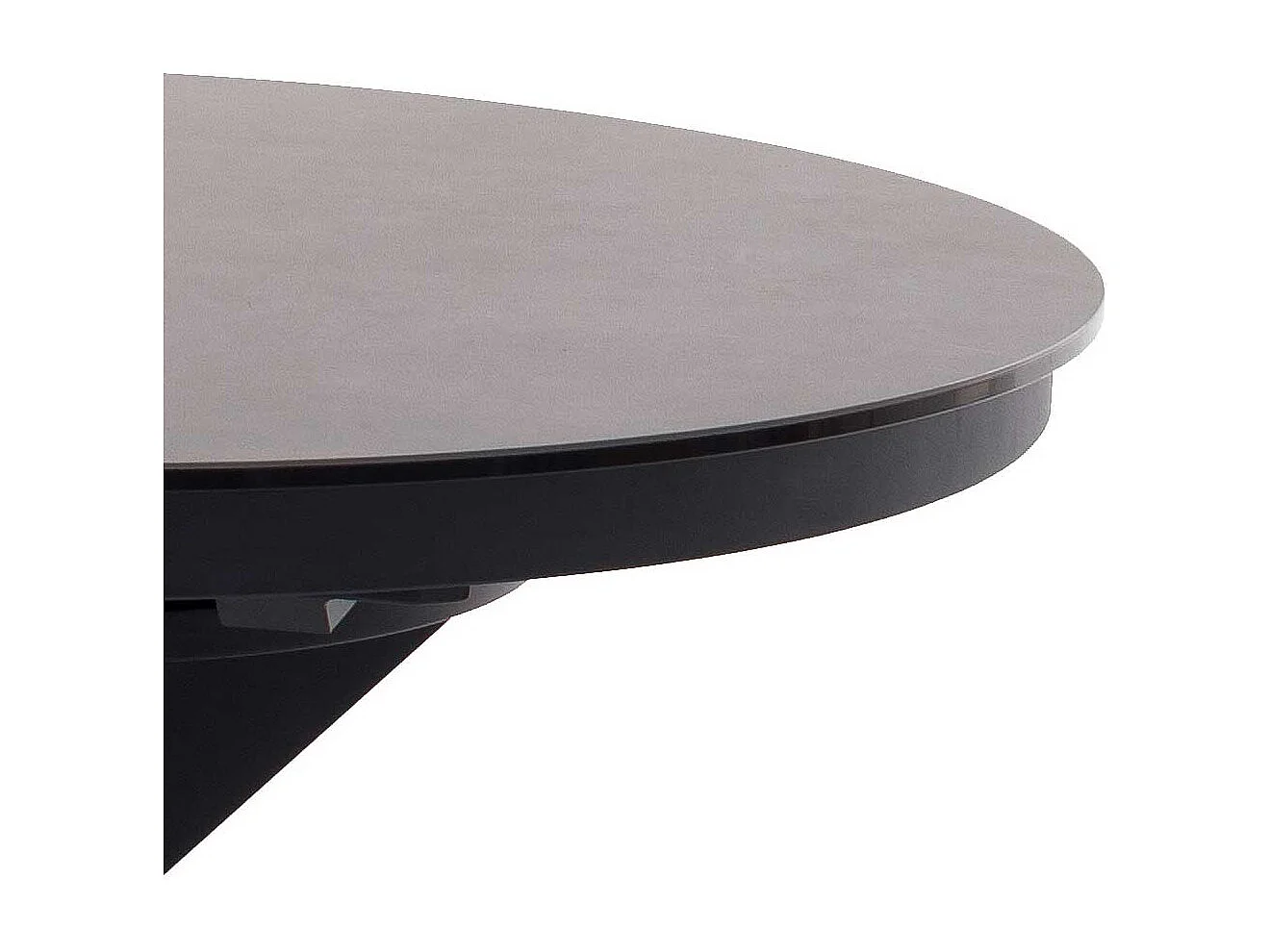 Esstisch in Schwarz und Anthrazit einer Einlegeplatte