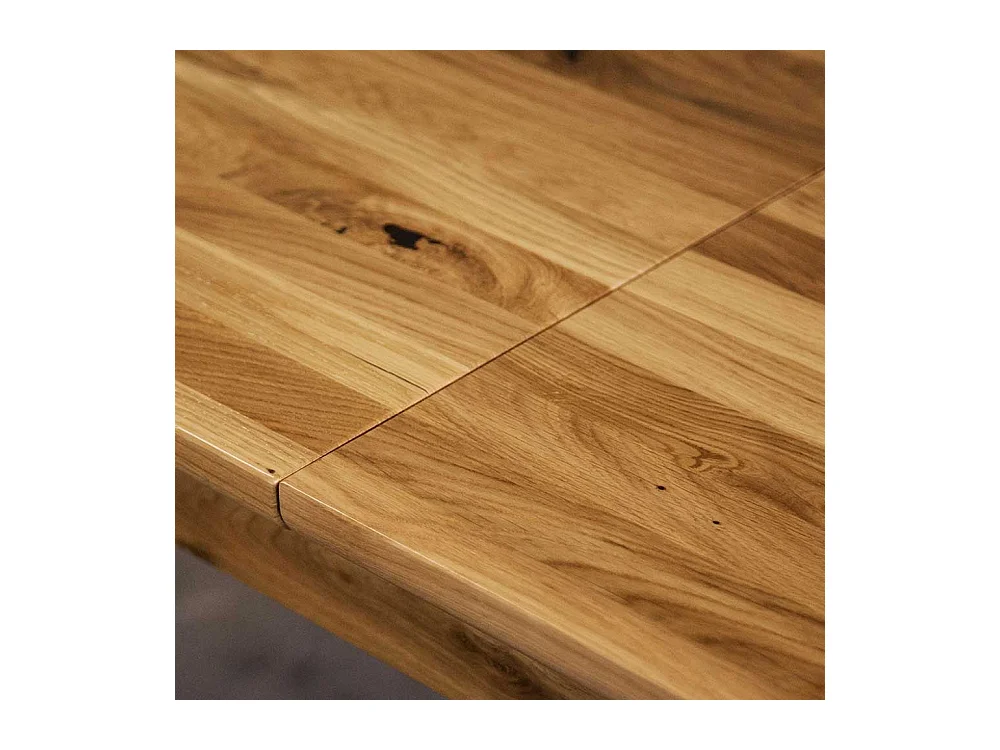 Tisch aus Wildeiche Massivholz 100 cm tief