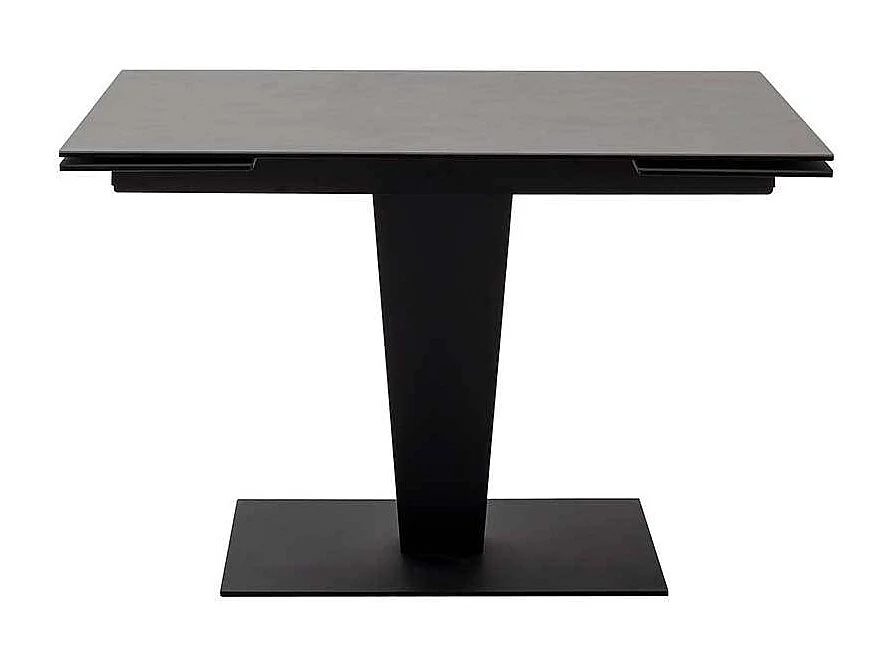 Ausziehtisch schwarz modern aus Sicherheitsglas - Keramik Metall