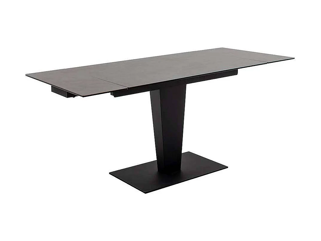 Ausziehtisch schwarz modern aus Sicherheitsglas - Keramik Metall