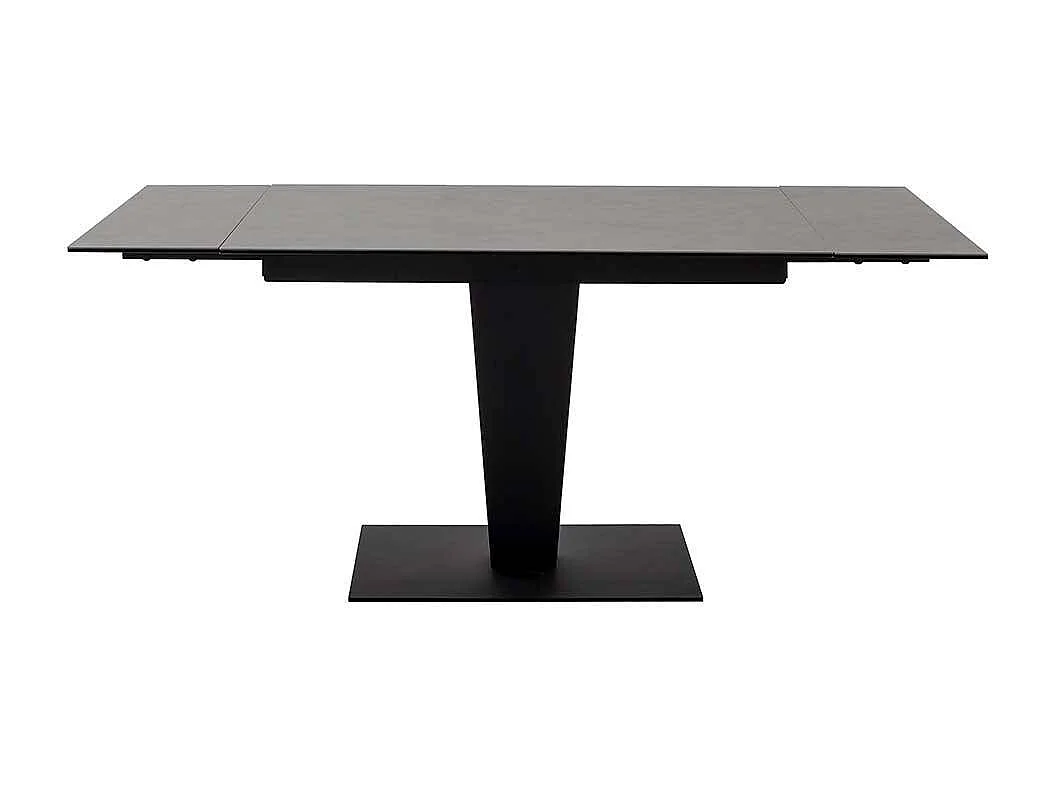 Ausziehtisch schwarz modern aus Sicherheitsglas - Keramik Metall