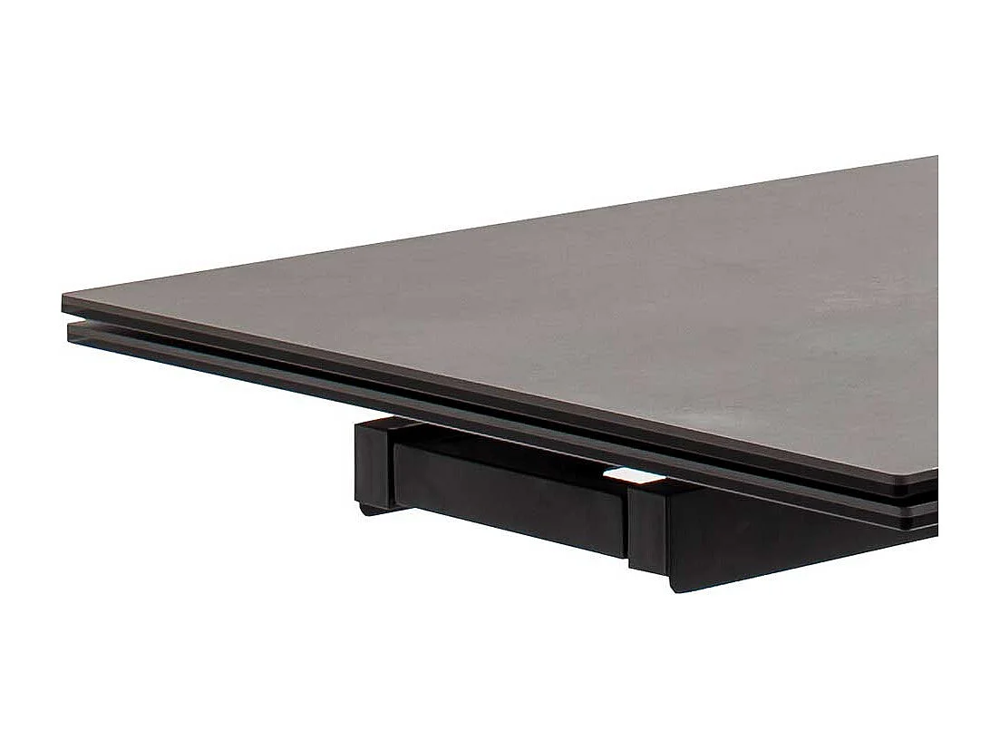 Ausziehtisch schwarz modern aus Sicherheitsglas - Keramik Metall