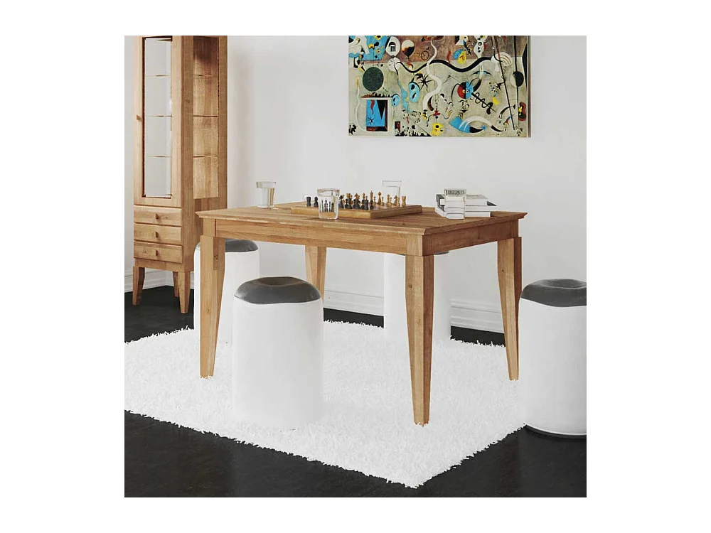 Esszimmertisch aus Wildeiche Massivholz verlängerbar