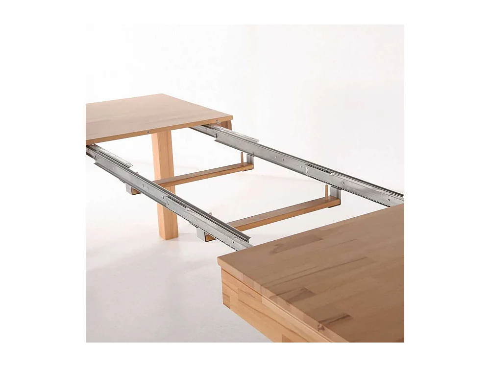 Massivholztisch aus Kernbuche Kulissenauszug