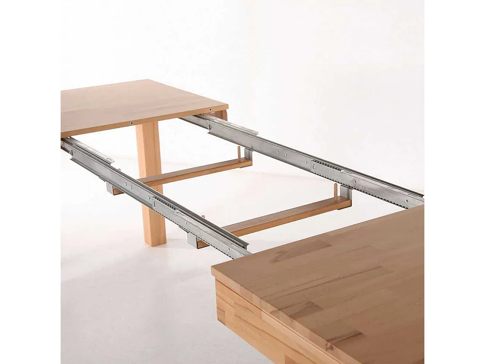 Massivholztisch aus Kernbuche Kulissenauszug