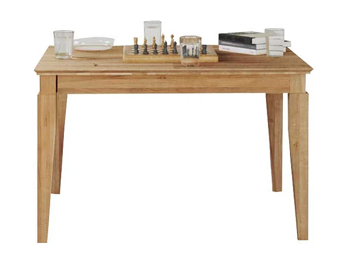 Esszimmertisch aus Wildeiche Massivholz verlängerbar