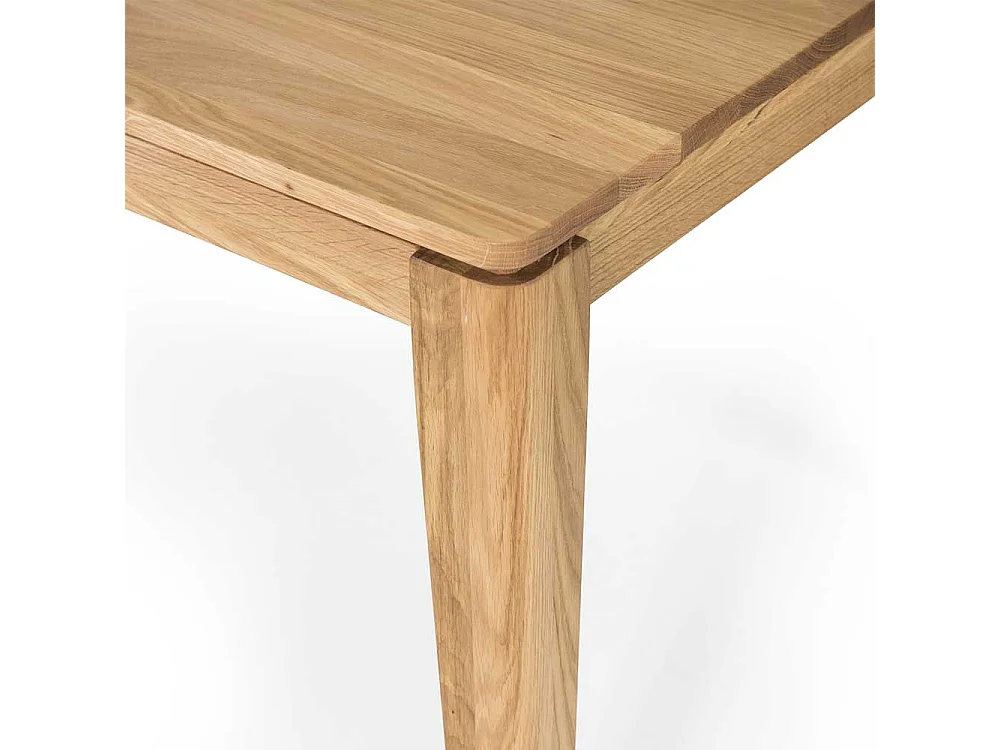 Echtholztisch aus Eiche Massivholz Kopfauszug