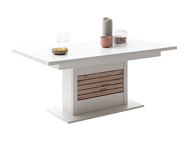 Esszimmer Tisch mit Auszug in modernem Design zwei Einlegeplatten