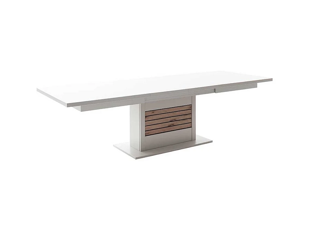 Esszimmer Tisch mit Auszug in modernem Design zwei Einlegeplatten