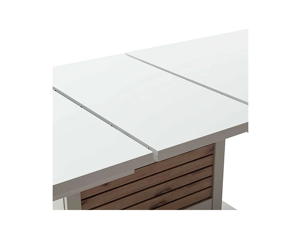 Esszimmer Tisch mit Auszug in modernem Design zwei Einlegeplatten