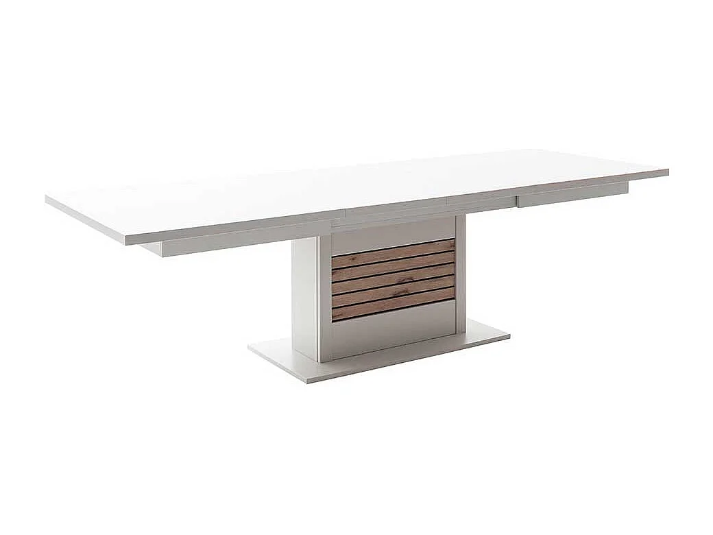 Esszimmer Tisch mit Auszug in modernem Design zwei Einlegeplatten