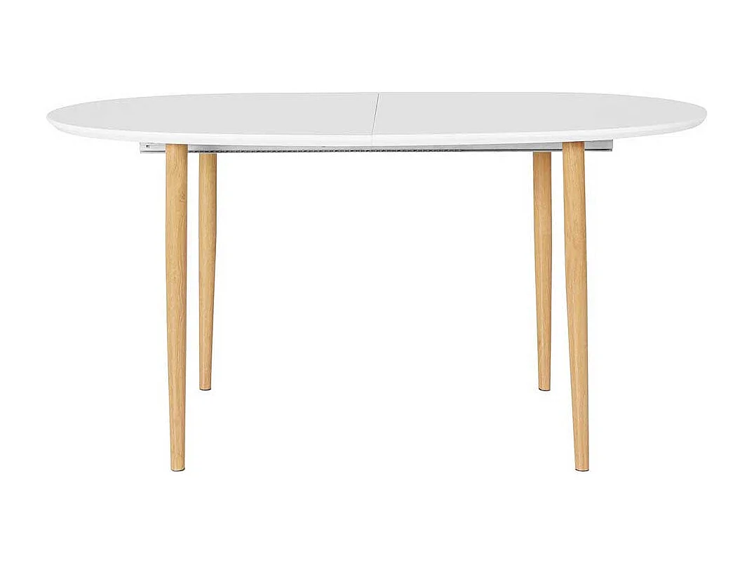 Esstisch Ausziehtisch in Weiß mit Vierfußgestell