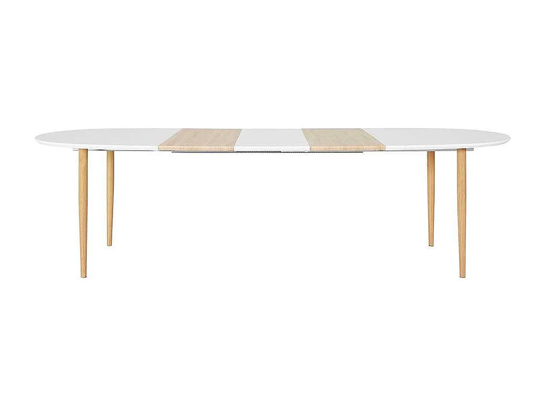 Esstisch Ausziehtisch in Weiß mit Vierfußgestell