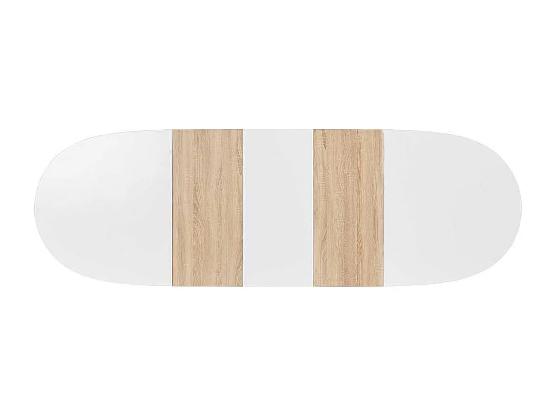 Esstisch Ausziehtisch in Weiß mit Vierfußgestell