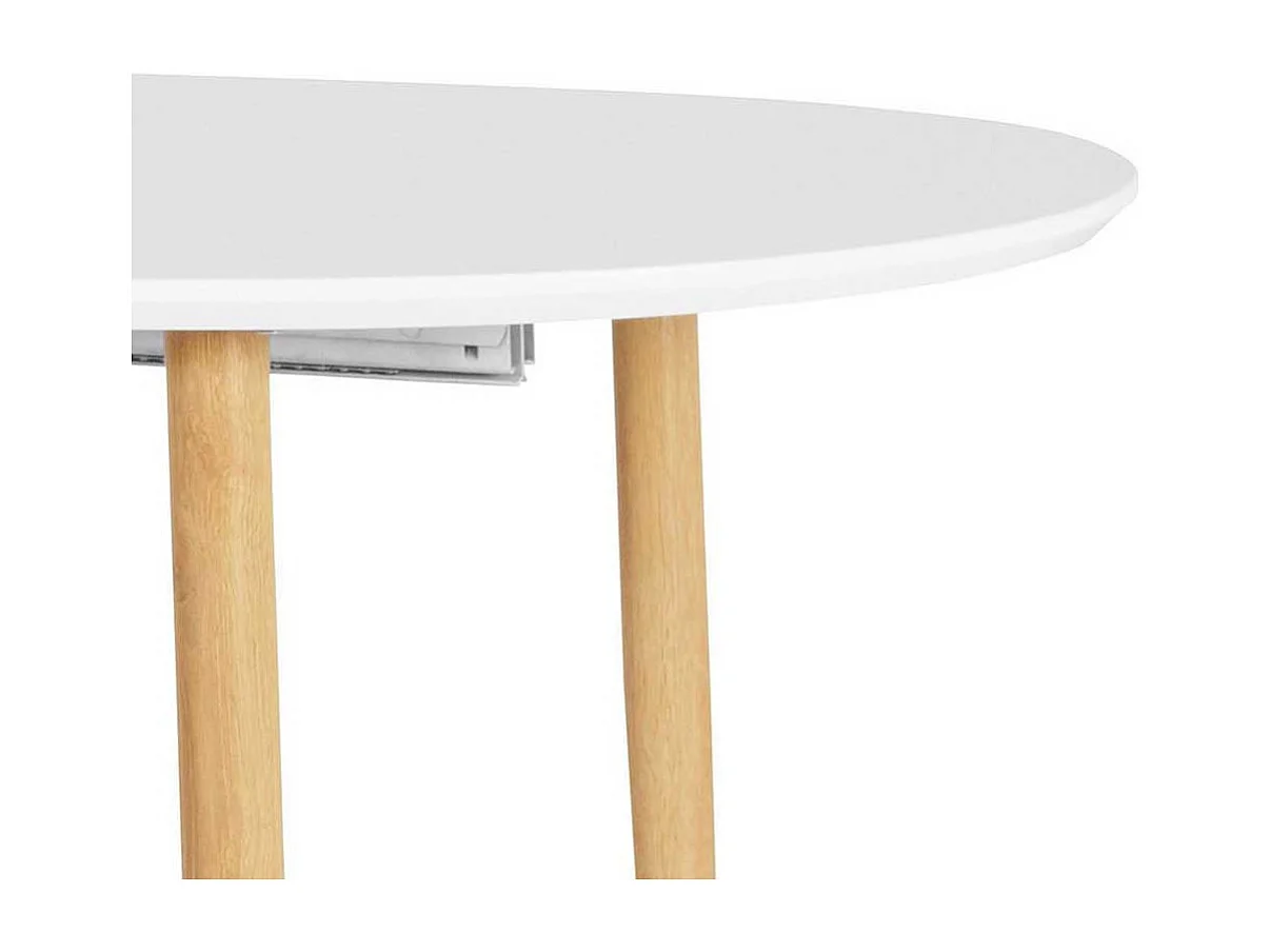 Esstisch Ausziehtisch in Weiß mit Vierfußgestell