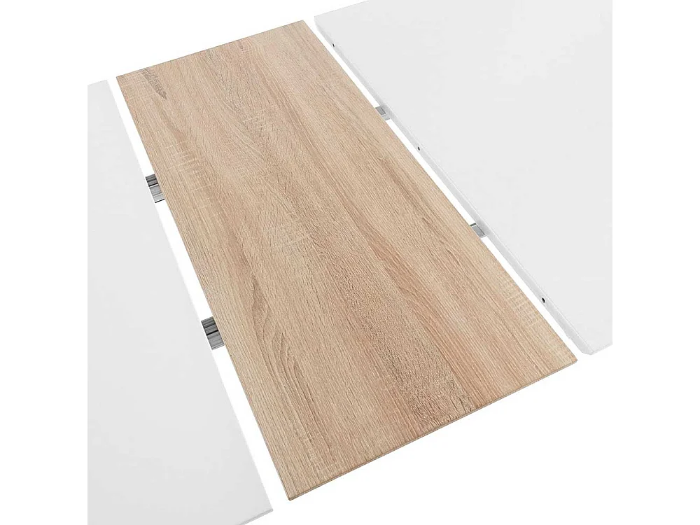 Esstisch Ausziehtisch in Weiß mit Vierfußgestell