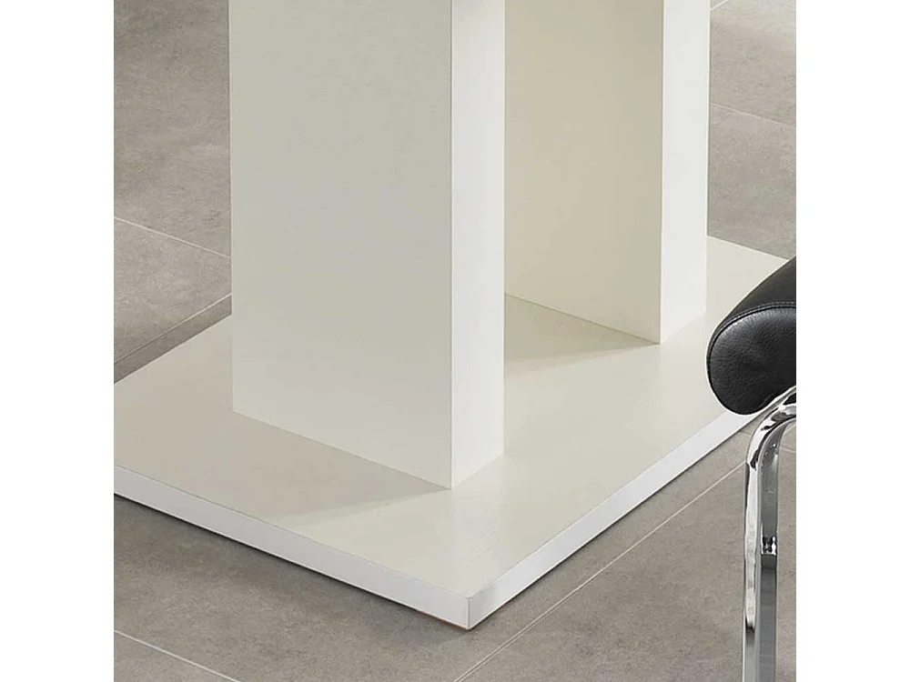 Esszimmertisch in Weiß Kopfauszug