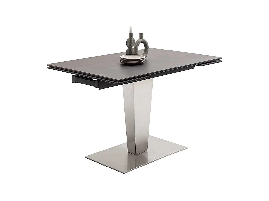Ausziehtisch Esszimmer aus Sicherheitsglas - Keramik Edelstahl