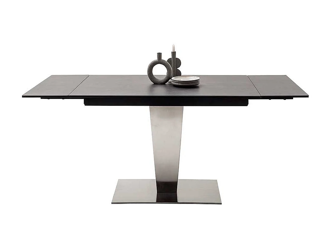 Ausziehtisch Esszimmer aus Sicherheitsglas - Keramik Edelstahl