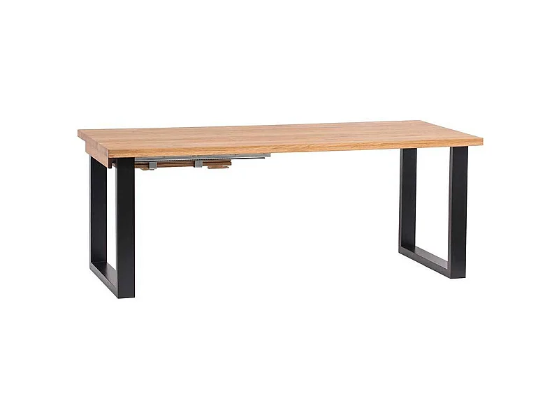 Massivholztisch mit Bügelgestell Industry und Loft Stil