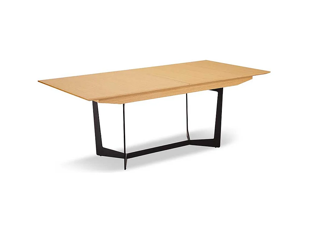 Ausziehtisch mit Eiche furniert Retrostil