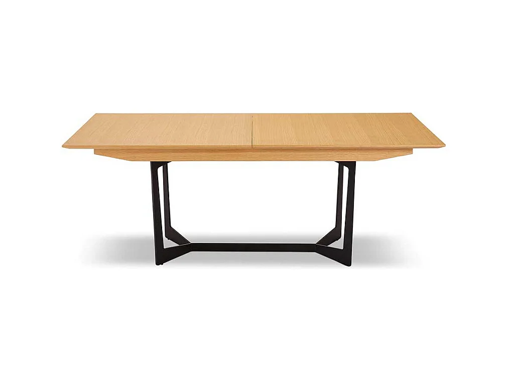 Ausziehtisch mit Eiche furniert Retrostil