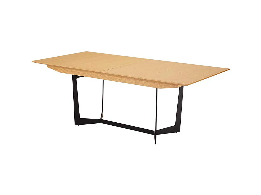 Ausziehtisch mit Eiche furniert Retrostil