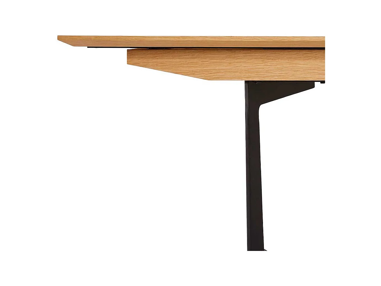 Ausziehtisch mit Eiche furniert Retrostil