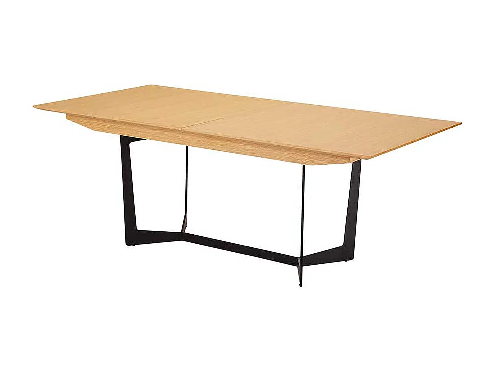 Ausziehtisch mit Eiche furniert Retrostil