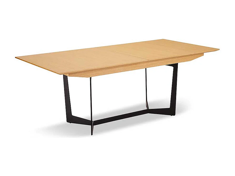 Ausziehtisch mit Eiche furniert Retrostil