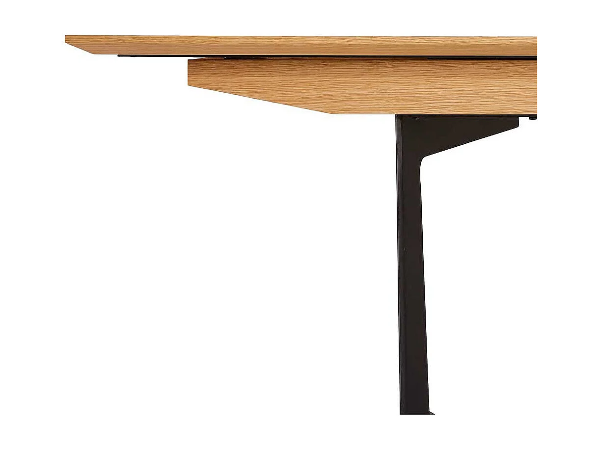 Ausziehtisch mit Eiche furniert Retrostil