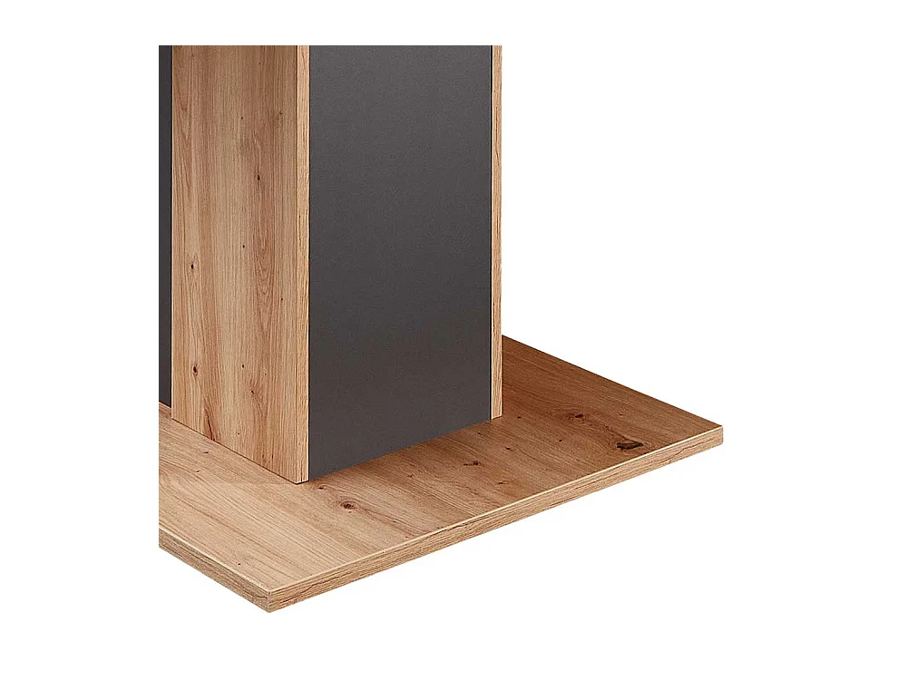 Esszimmer Ausziehtisch modern in Wildeichefarben Dunkelgrau