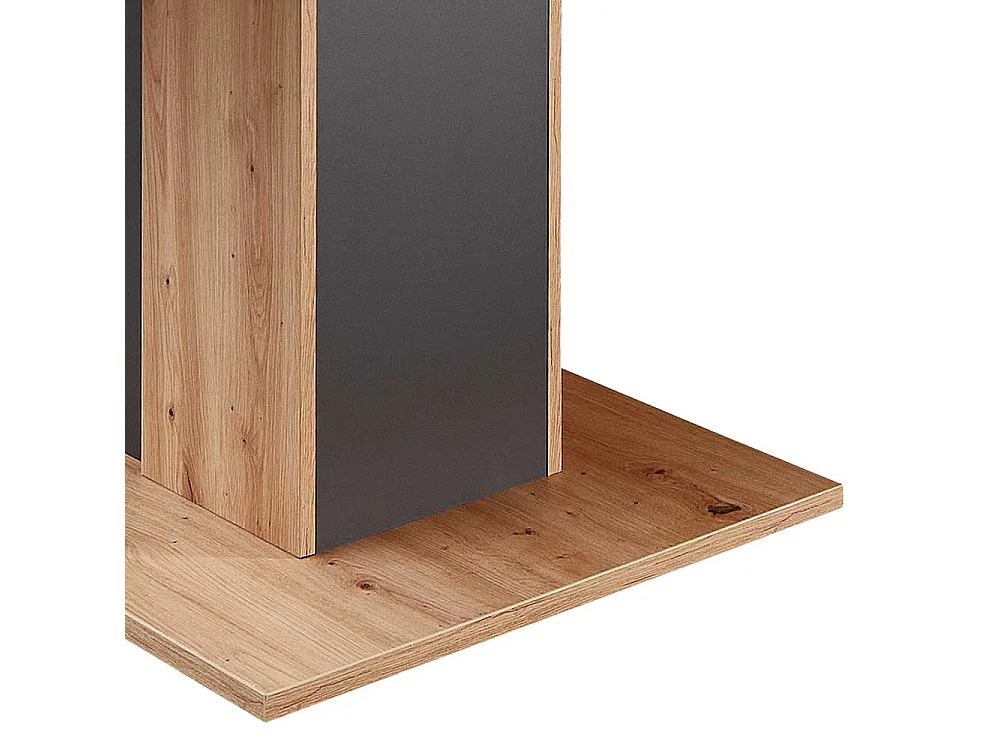 Esszimmer Ausziehtisch modern in Wildeichefarben Dunkelgrau