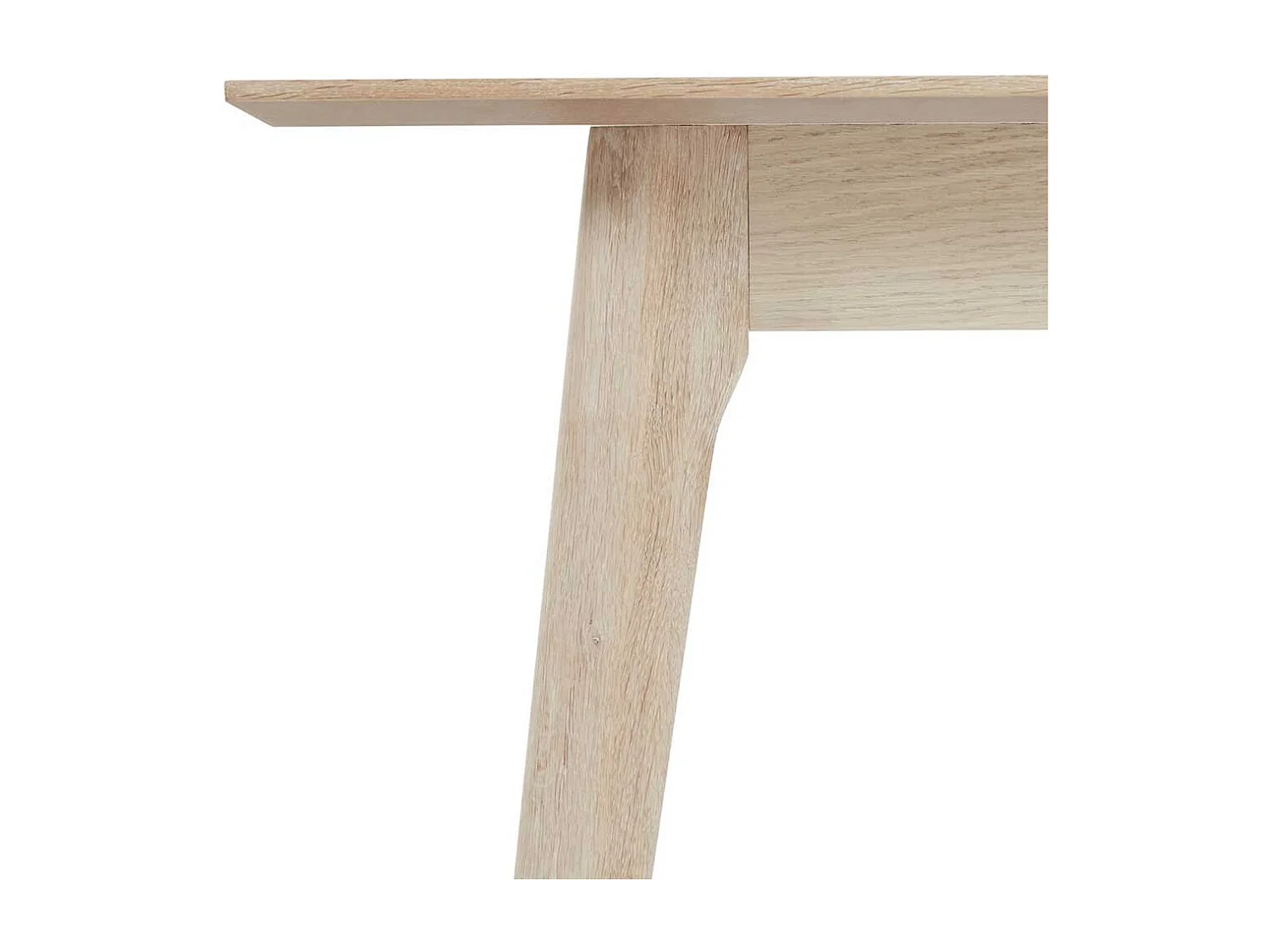 Esstisch Ausziehtisch in Eiche weiß mit Kulissenauszug