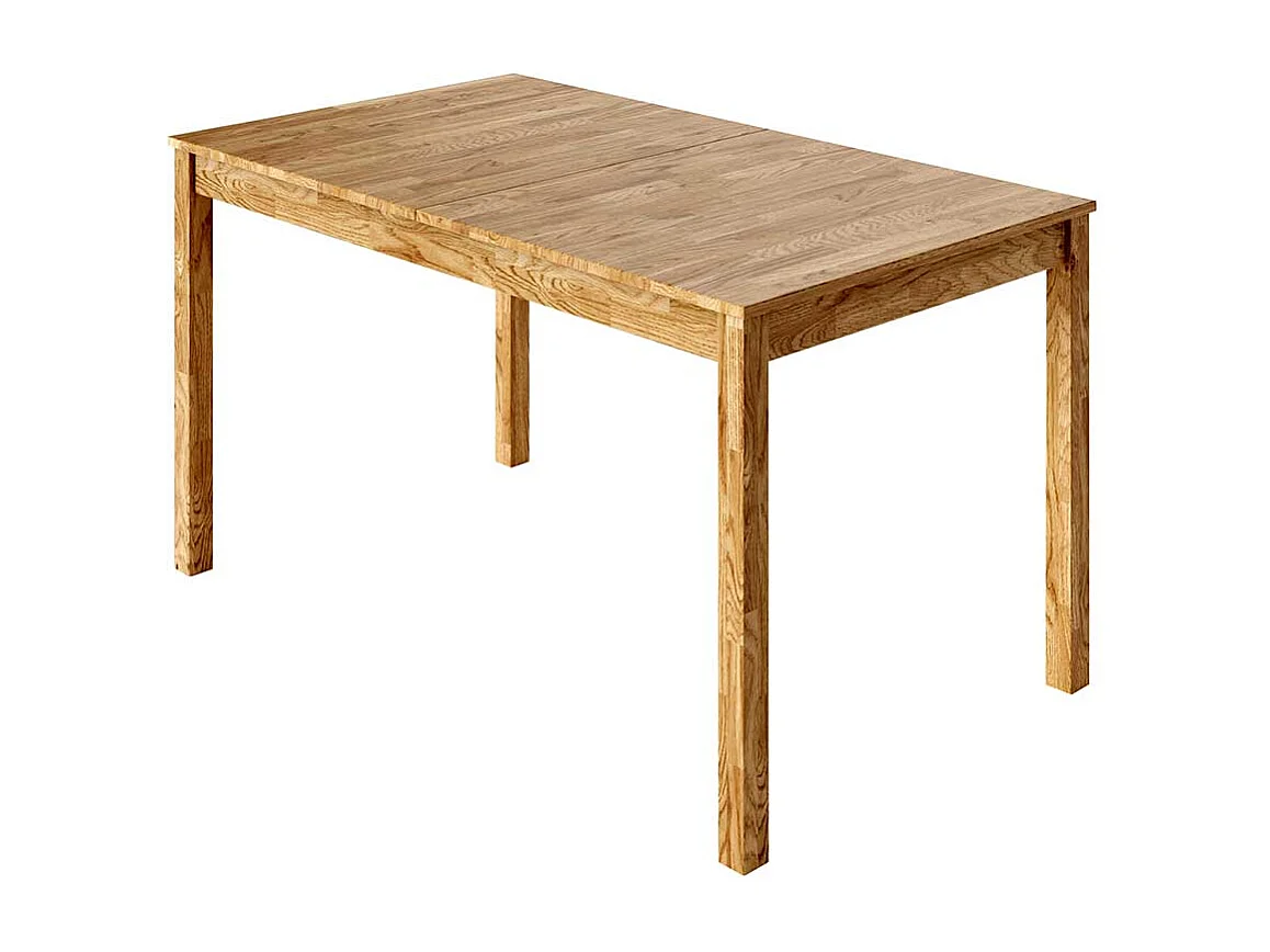 Holz Ausziehtisch aus Eiche geölt einer Einlegeplatte