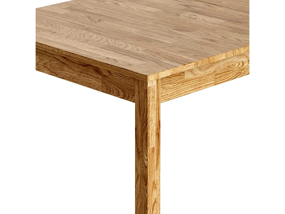 Holz Ausziehtisch aus Eiche geölt einer Einlegeplatte