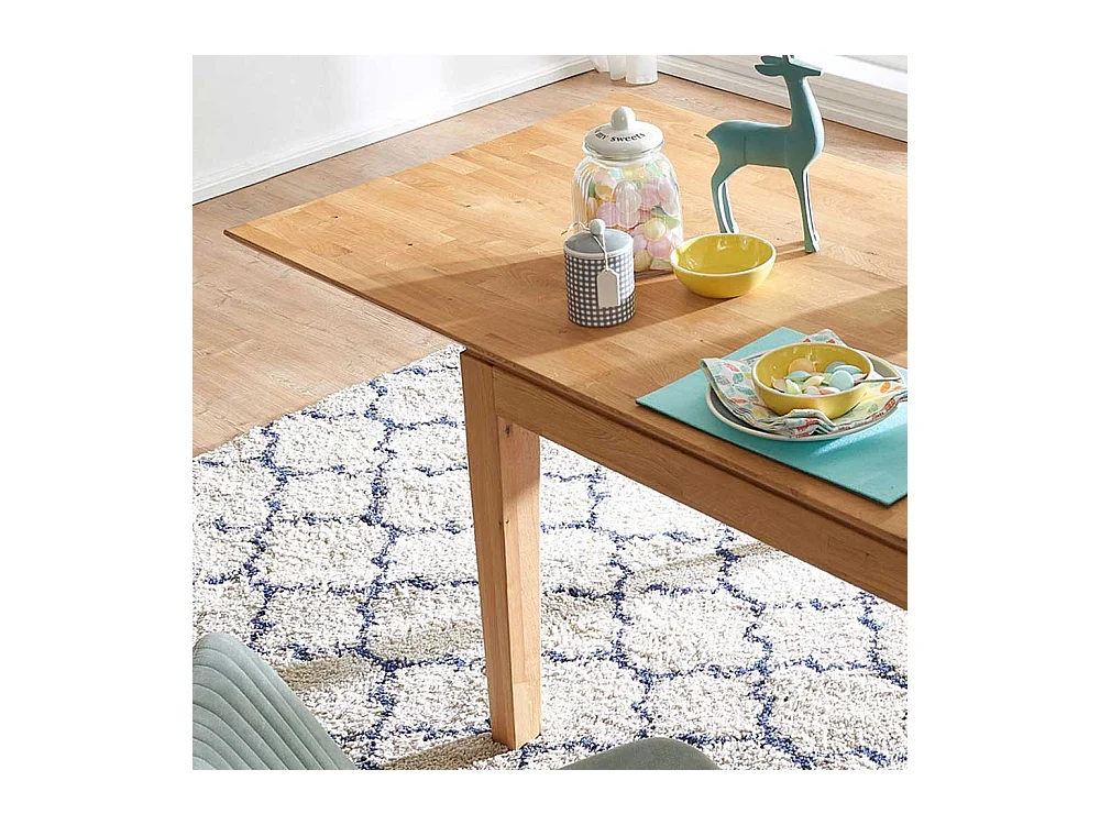 Holztischmassiv aus Wildeiche Butterflyauszug