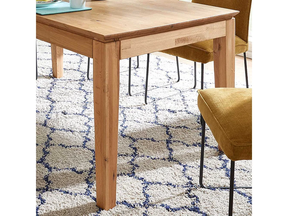 Holztischmassiv aus Wildeiche Butterflyauszug