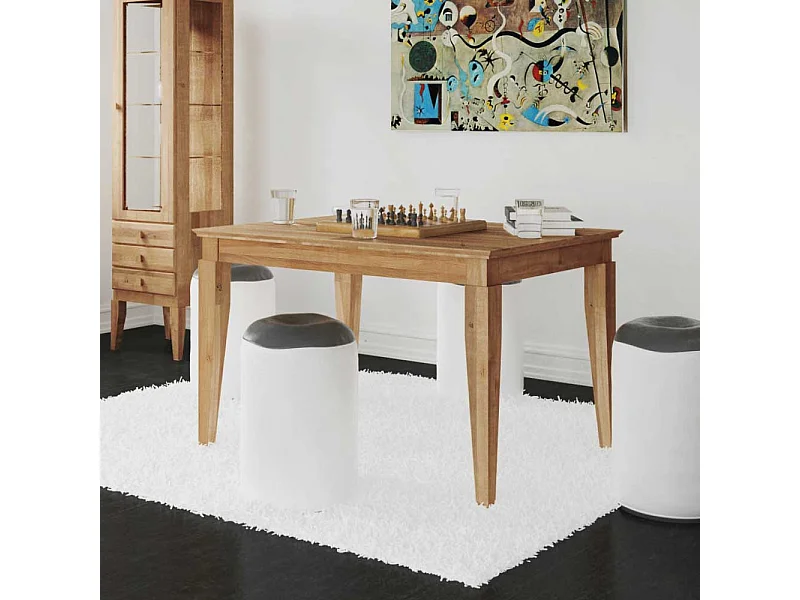 Esszimmertisch aus Wildeiche Massivholz verlängerbar