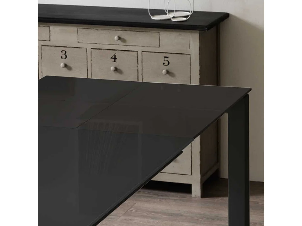 Esstisch in Anthrazit Kopfauszug