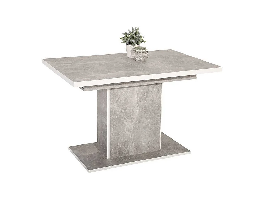 Esstisch in Beton Grau Mittelauszug