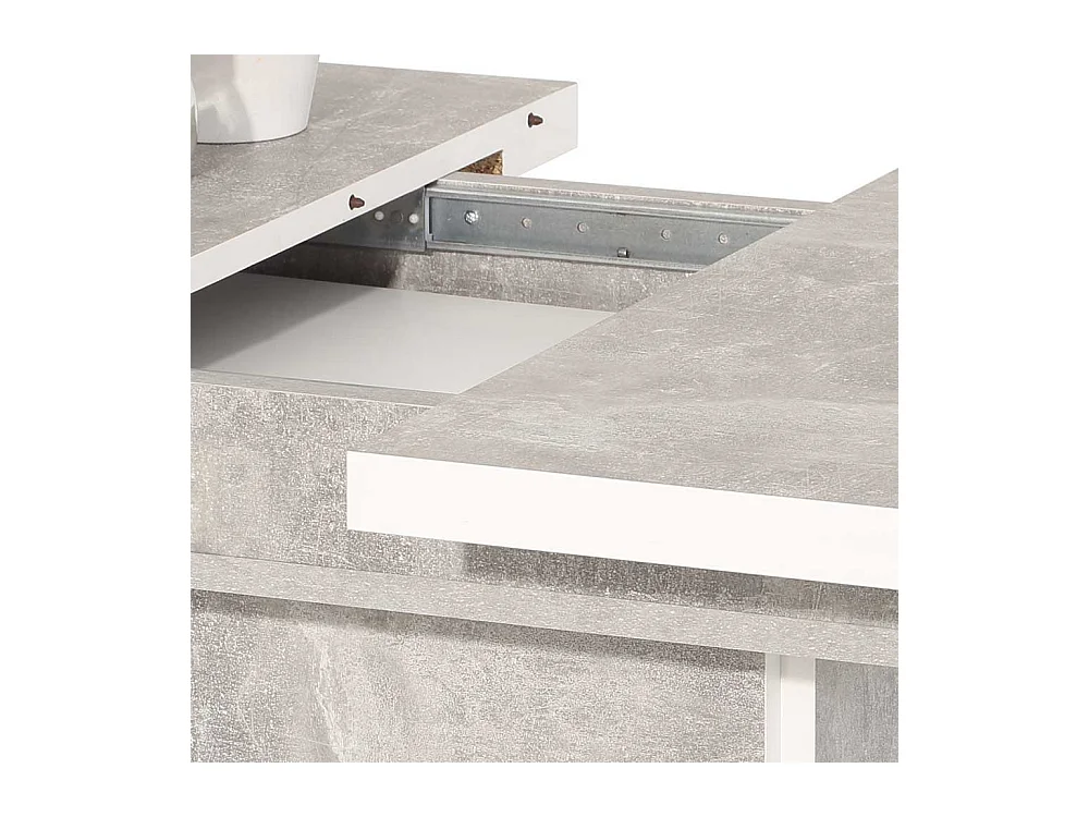 Esstisch in Beton Grau Mittelauszug